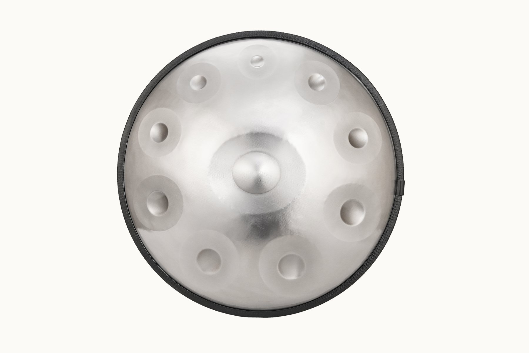 Silver 10 note handpan