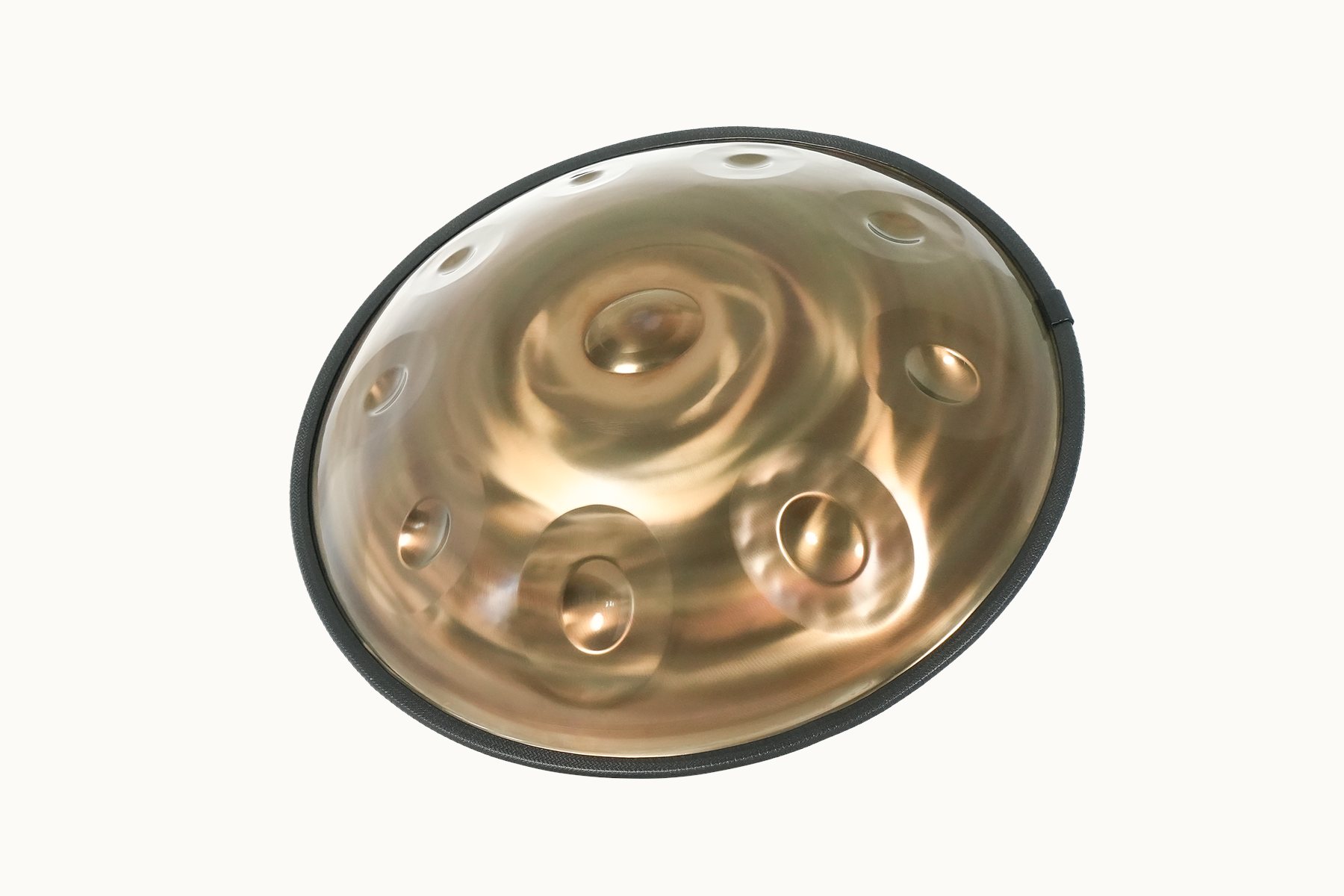 Polished storm gold 10 note handpan